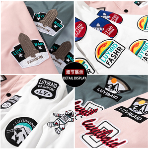 Custom <b>Men's</b> <b>Long</b> Sleeve Patch Chenille Embroidery Letterman Varsity <b>Jacket</b> Thin Wool Canvas Hooded Streetwear Style Colorful - Product Image 6