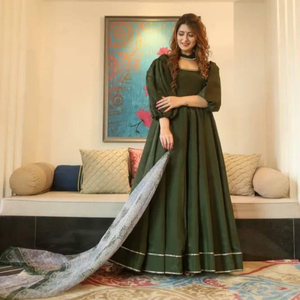 Green Indian Dress - Hand Block Print Monsoon Style
