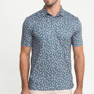เสื้อโปโลกอล์ฟผู้ชาย พิมพ์ลายแบบซับลิเมชั่น ผ้าโพลีเอสเตอร์ผสมสแปนเด็กซ์ คุณภาพสูง ระบายเหงื่อได้ดี แห้งเร็ว รุ่นซุปเปอร์ 2026 ขายส่ง MOQ ต่ำ - Product Image 2