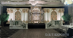 เวทีงานแต่งงานฮินดูที่สวยงาม งานแต่งงานของศิวและปาร์วาตี ดีไซน์สวยงาม โดดเด่น หรูหรา พร้อมการตกแต่งเวทีงานเลี้ยงฉลองที่อลังการ - Product Image 4