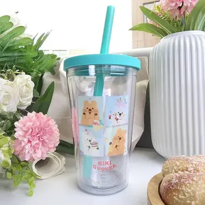 KiKi QUOKKA 710ml Gobelet écologique en acier inoxydable réutilisable à double paroi tasse d'eau froide vie quatre coupes autocollant pour le dos - Product Image 2