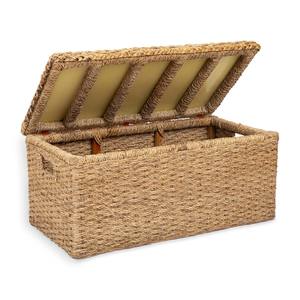 Big <b>underbed</b> trunk woven seagrass hamper large <b>storage</b> <b>box</b> <b>with</b> <b>lid</b> sea grass raffia trunks - Product Image 2