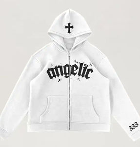 เสื้อฮู้ดดี้พิมพ์ลายคุณภาพสูงสำหรับฤดูหนาว ผ้าฝ้ายผสมขนแกะน้ำหนักเบา ระบายอากาศได้ดี แห้งเร็ว รับผลิตตามแบบ OEM - Product Image 6