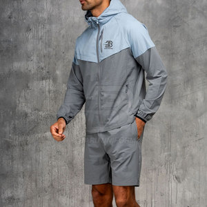 Precio al por mayor Windbreaker Winter Hoodies Set 100% Poliéster Transpirable Windbreaker Hoodie Set para la venta - Product Image 2