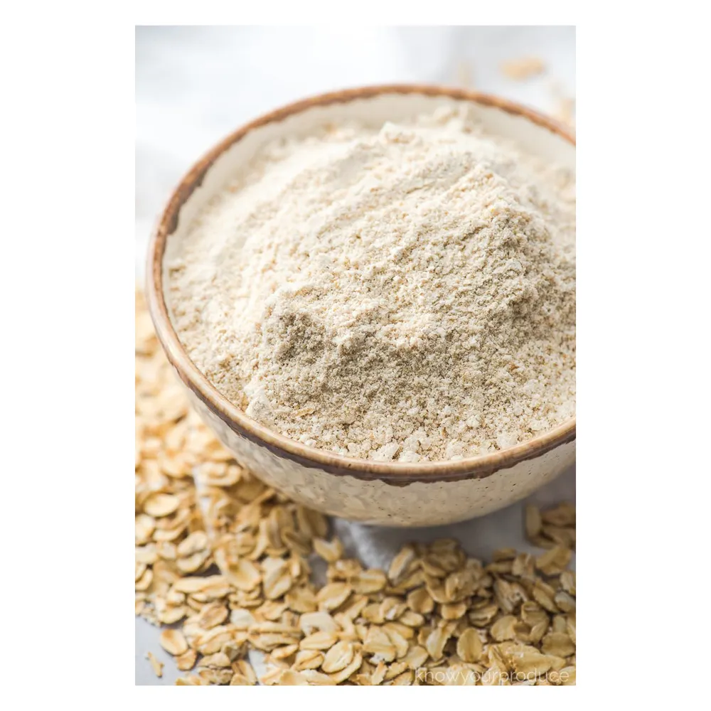 Farina d'avena prodotti a base di cereali colazione sana a basso contenuto di grassi cibo istantaneo