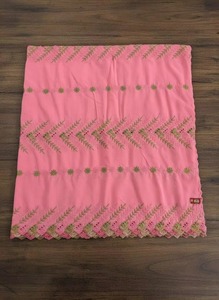 Nouvelle arrivée, châle léger en coton floral d'été pour femmes, écharpe en dentelle voile africaine de qualité supérieure, broderie, strass, respirant, quotidien - Product Image 3