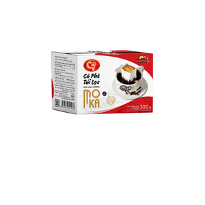 Granos de café Robusta Moka tostado medio de alta calidad Hucafood grano entero con servicio OEM ODM empaquetado en bolsa de goteo de Vietnam - Product Image 2