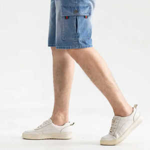 Venta al por mayor de los hombres de moda Casual Jeans Pantalones cortos de tela de mezclilla transpirable verano Pantalones cortos de mezclilla - Product Image 4