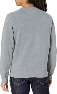 Light <b>Grey</b> Heather <b>Men's</b> <b>Fleece</b> Crewneck Sweatshirt (Winter Embroidered Oversized) (Available in Big Tall) GK Leather Industries - Product Image 3
