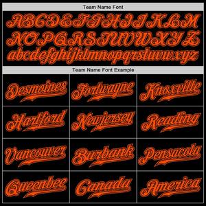 Camiseta de béisbol auténtica negra y naranja a rayas negra personalizada - Product Image 5