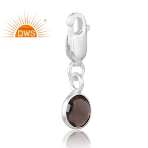 Colgante de piedras preciosas ahumadas naturales de Plata de Ley 925 más vendido, fabricante de joyería personalizada - Product Image 3