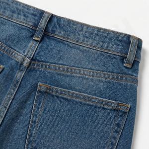 Pantalones Vaqueros de Mezclilla para Mujer, Hechos a Medida en Fábrica, Corte Holgado, Ajustados, Rectos, de Algodón, Estilo Casual, con Cintura - Product Image 5