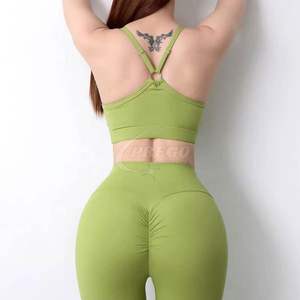 Nouvel ensemble de yoga confortable et respirant pour femmes, deux pièces, leggings de sport et haut de soutien-gorge de sport assorti, ensembles deux pièces - Product Image 3