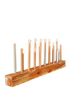 Candelabro de madera hecho a mano con diseño de Pilar Vintage, soporte de vela creativo para decoración de bodas y fiestas en el hogar - Product Image 3