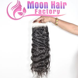 Extensions de cheveux naturels indiens de luxe sans produits chimiques 2026, closure ondulée, cuticules alignées, douceur, double trame, extensions naturelles - Product Image 5