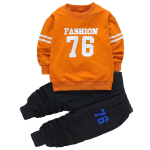 Conjunto Deportivo de Algodón para Niños, Talla Grande, 76% Algodón, con Capucha, Manga Larga, Estilo Casual para Invierno, Pantalones Negros, Top Azul con Transferencia Térmica - Product Image 6