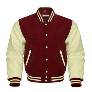 Chaqueta universitaria de gran tamaño con insignia de Club deportivo/lana OEM de buena calidad de tamaño unisex personalizada con chaquetas universitarias de cuero - Product Image 6