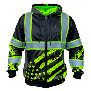 Bonne qualité Meilleures ventes Salut Vis réfléchissant robinet vêtements de travail Construction à manches longues sweats à capuche de sécurité pour les hommes - Product Image 1