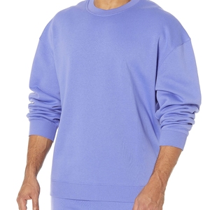 Sudadera con capucha de lana polar de color liso para hombre, sudadera en blanco, jersey de cuello redondo de 320 gramos, sudaderas con capucha y sudaderas de gran tamaño - Product Image 6