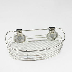 Vendita calda a parete in acciaio inox a singolo livello Caddy per doccia molto forte ventosa in acciaio inox ripiani - Product Image 5