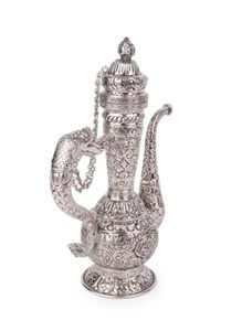 Metal Crafted Antique Silver Finish Surahi Decanter Decorative Showpiece <b>Gold</b> Home <b>Decor</b> Modern Style Decorative - Product Image 5