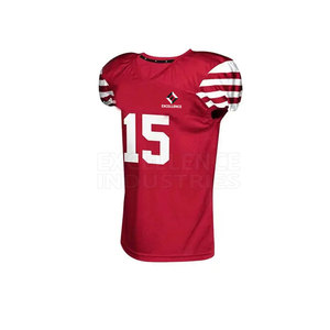 ชุดยูนิฟอร์มอเมริกันฟุตบอลคุณภาพสูง 100% โพลีเอสเตอร์ ไซส์ใหญ่ สั่งทำได้ แขนสั้น ระบายอากาศ แห้งเร็ว แบบซับลิเมชั่น - Product Image 5