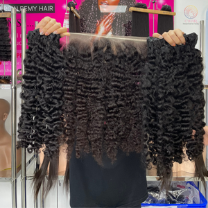 Cheveux humains bouclés birmans naturels extensions de cheveux vierges vietnamiennes à double tirage vendeur de paquets de cheveux humains bouclés birmans - Product Image 4