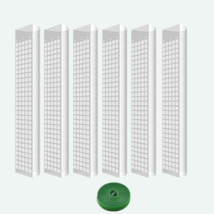 Poteau en mousse plastique modulaire en forme de D, 48 pouces, extensible à clipser, pour serre, support de plante simple, accessoires de jardinage - Product Image 1