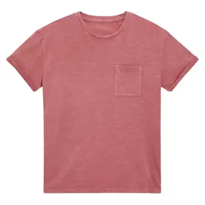 Stilvolle maßge schneiderte bequeme Pfirsich Finish Säure waschen Männer Vintage T-Shirt mit Brusttasche Großhandel günstigen Preis T-Shirt BD