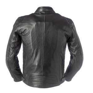 CHAQUETA DE CUERO PARA MOTOCICLETA DE CUERO PREMIUM GENUINO DE CUERO PARA HOMBRES, CHAQUETA DE CUERO NEGRO PARA HOMBRE, motociclista negro Slim Fit Racer Motorcycle - Product Image 2
