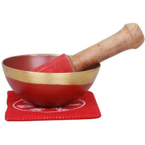 Cuenco Tibetano para cantar, cuenco con sonido para meditación, hecho a mano, Yoga, Chakra, curación, atención plena, alivio del estrés, espiritual único - Product Image 2