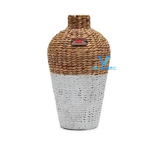 For Hot Sale Water Hyacinth Minimalist Handmade Eco-Friendly Tabletop <b>Vase</b> for Flowers Customizable Home Decor - Product Image 1