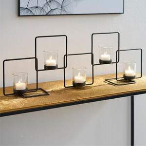 เชิงเทียนสีขาวทองสำหรับตกแต่งบ้านสไตล์โมเดิร์น งานแต่งงาน งานเฉลิมฉลอง และการจัดโต๊ะอาหารใต้แสงเทียน - Product Image 5