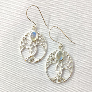 ต่างหูทรงหยดน้ำรูปต้นไม้แห่งชีวิตชุบทองประดับโอปอล เพิร์ล และเพชร น้ำหนัก 3.9 กรัม ตัวเรือนโรสโกลด์ เหมาะสำหรับงานแต่งงานและงานปาร์ตี้ - Product Image 1