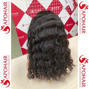 Hot New Natural Wavy 13x6 13x4 Frontal pour Lace Wig 100% cheveux humains vierges sans enchevêtrement sans perte de couleurs personnalisées 180% Densité - Product Image 5