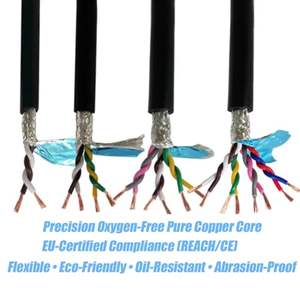 Cavo a Coppia Intrecciata Schermato 2/4/6/8 Conduttori Certificato CE Rame Privo di Ossigeno Doppio Schermatura 32ft per Servo CNC - Product Image 2