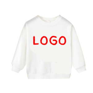 Venta al por mayor 100% algodón francés Terry cuello redondo sudadera logotipo personalizado niños pulóver sudaderas con capucha y sudaderas de alta calidad - Product Image 1