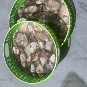 Plateaux de service écologiques Falak World Export, formes et tailles personnalisées, design moderne, compatibles lave-vaisselle/micro-ondes, motif floral - Product Image 4