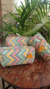 Handblocked Vintage Cotton 3-Piece <b>for</b> Case Zipper Closure-Eco-Friendly Water Resistant Durable Large <b>for</b> Travel Baby - Product Image 4