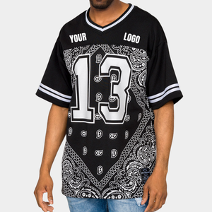 Camisetas de Fútbol Americano Personalizadas y Elegantes, Sublimadas, 100% Poliéster, Totalmente de Malla, Cuello en V, Antibacterianas, de Secado Rápido, Transpirables, Unisex - Product Image 3