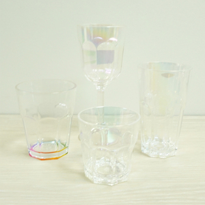 [Holar] Taiwan Made Spill- Proof Reusable 7oz Highball Glassware Clear Octagon <b>Plastic</b> Iridescent Low Tumbler - Product Image 6