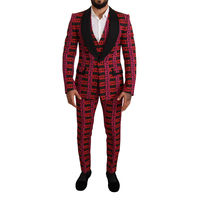 Costume de mariage 3 pièces de luxe pour homme, qualité supérieure, coupe ajustée, couleur unie, respirant, en laine/soie, anti-plis, blazer de smoking pour soirée