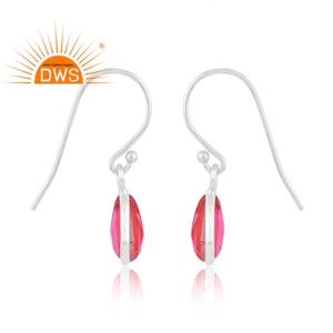 Pendientes colgantes de piedras preciosas de cuarzo Kunzite doblete de plata esterlina fina de la mejor calidad, fabricante de joyería personalizada - Product Image 3