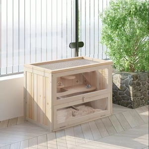 Venta al por mayor de jaulas de madera para hámster para mascotas, muebles para mascotas Premium - Product Image 3