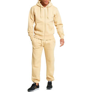 Wholesale Custom 100% Polyester Cotton Printed Technics Heavyweight <b>Zip</b>-<b>Up</b> Tracksuit Set for Men Solid Pattern Design - Product Image 1