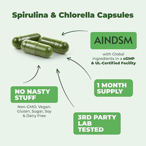 แคปซูลคลอเรลล่า อัลฟัลฟ่า สไปรูลิน่า ออร์แกนิค แคปซูลสไปรูลิน่า แคปซูลสไปรูลิน่าสำหรับดีท็อกซ์และทำความสะอาดร่างกาย - Product Image 3