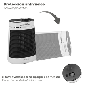 Radiateur soufflant oscillant en céramique de 1000/1500 watts. - Product Image 5