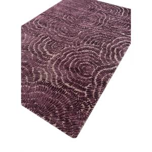 Alfombra Aurelia de Lana y Viscosa Hecha a Mano con Diseño Abstracto en Rosa y Morado para Uso Doméstico-Tra-15052 - Product Image 2