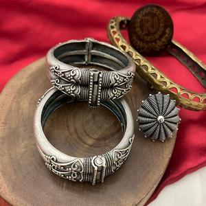 Designer Collection of Premium Quality Oxidised Silver <b>Charm</b> <b>Bracelets</b> <b>for</b> Women and <b>Girls</b> - Product Image 1