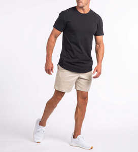 T-shirt Drop Cut en coton et polyester, légèrement élastique, coupe confortable et saine, T-shirt en coton pour homme, coupe ajustée - Product Image 4